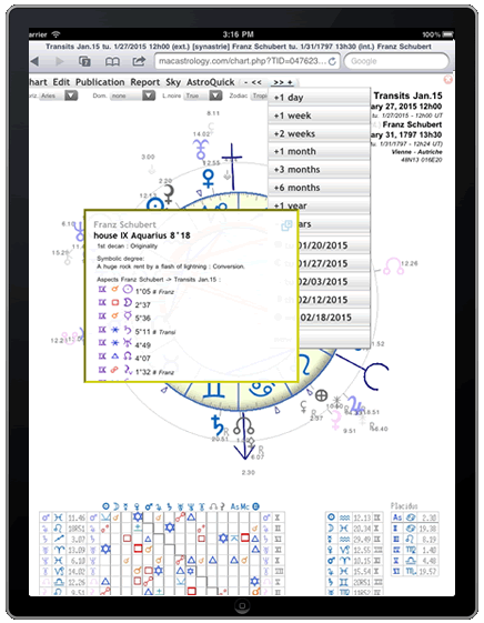 AstroQuick 7 astrology software iPad iOS Apple